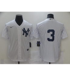 Men Nike New York Yankees Babe Ruth 3 White Road Flex Base Authentic Collection Jersey