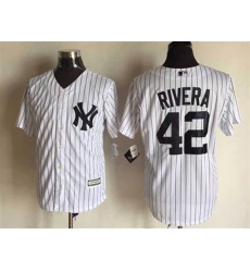 Men Yankee 42 Mariano Rivera white cool base jersey