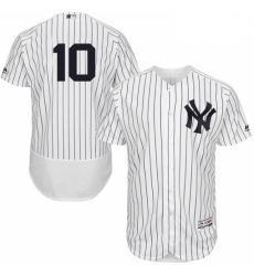 Mens Majestic New York Yankees 10 Phil Rizzuto White Home Flex Base Authentic Collection MLB Jersey