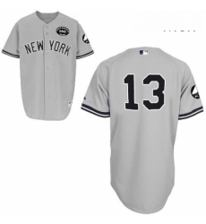 Mens Majestic New York Yankees 13 Alex Rodriguez Replica Grey GMS The Boss MLB Jersey