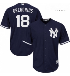 Mens Majestic New York Yankees 18 Didi Gregorius Replica Navy Blue Alternate MLB Jersey