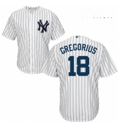 Mens Majestic New York Yankees 18 Didi Gregorius Replica White Home MLB Jersey