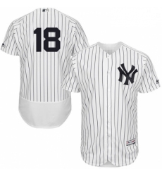 Mens Majestic New York Yankees 18 Didi Gregorius White Home Flex Base Authentic Collection MLB Jersey