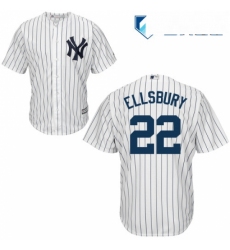 Mens Majestic New York Yankees 22 Jacoby Ellsbury Replica White Home MLB Jersey
