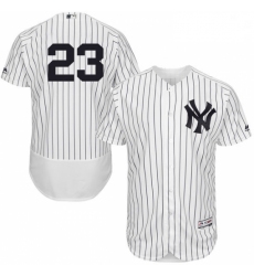 Mens Majestic New York Yankees 23 Don Mattingly White Home Flex Base Authentic Collection MLB Jersey