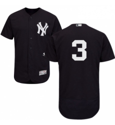 Mens Majestic New York Yankees 3 Babe Ruth Navy Blue Alternate Flex Base Authentic Collection MLB Jersey