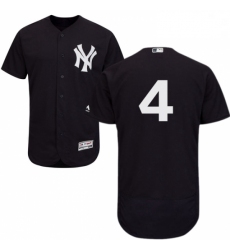 Mens Majestic New York Yankees 4 Lou Gehrig Navy Blue Alternate Flex Base Authentic Collection MLB Jersey