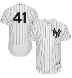 Mens Majestic New York Yankees 41 Miguel Andujar White Home Flex Base Authentic Collection MLB Jersey