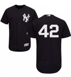 Mens Majestic New York Yankees 42 Mariano Rivera Navy Blue Alternate Flex Base Authentic Collection MLB Jersey