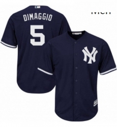Mens Majestic New York Yankees 5 Joe DiMaggio Replica Navy Blue Alternate MLB Jersey