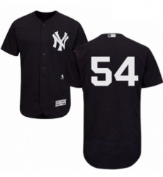 Mens Majestic New York Yankees 54 Aroldis Chapman Navy Blue Alternate Flex Base Authentic Collection MLB Jersey