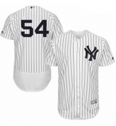Mens Majestic New York Yankees 54 Aroldis Chapman White Home Flex Base Authentic Collection MLB Jersey