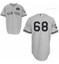 Mens Majestic New York Yankees 68 Dellin Betances Authentic Grey GMS The Boss MLB Jersey