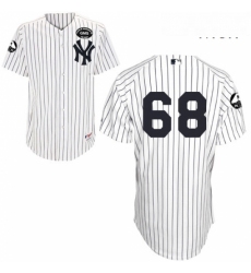 Mens Majestic New York Yankees 68 Dellin Betances Authentic White GMS The Boss MLB Jersey