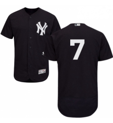 Mens Majestic New York Yankees 7 Mickey Mantle Navy Blue Alternate Flex Base Authentic Collection MLB Jersey