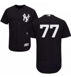 Mens Majestic New York Yankees 77 Clint Frazier Navy Blue Alternate Flex Base Authentic Collection MLB Jersey
