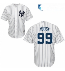 Mens Majestic New York Yankees 99 Aaron Judge Replica White Home MLB Jersey
