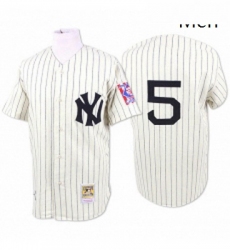 Mens Mitchell and Ness 1939 New York Yankees 5 Joe DiMaggio Authentic White Throwback MLB Jersey
