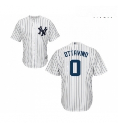 Mens New York Yankees 0 Adam Ottavino Replica White Home Baseball Jersey 