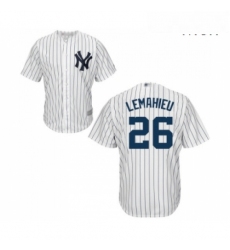 Mens New York Yankees 26 DJ LeMahieu Replica White Home Baseball Jersey 