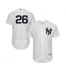 Mens New York Yankees 26 DJ LeMahieu White Home Flex Base Authentic Collection Baseball Jersey