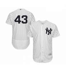 Mens New York Yankees 43 Gio Gonzalez White Home Flex Base Authentic Collection Baseball Jersey