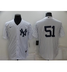 Men's New York Yankees #51 Bernie Williams White Cool Base Stitched Baseball Jersey