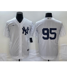 Men's New York Yankees #95 Oswaldo Cabrera White Stitched Nike Cool Base Throwback Jersey