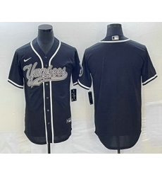 Men's New York Yankees Blank Black Cool Base Stitched Baseball Jerseys