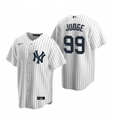 Mens Nike New York Yankees 99 Aaron Judge White Home Stitched Baseball Jerse