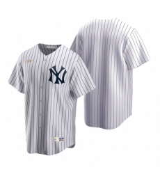 Mens Nike New York Yankees Blank White Cooperstown Collection Home Stitched Baseball Jersey