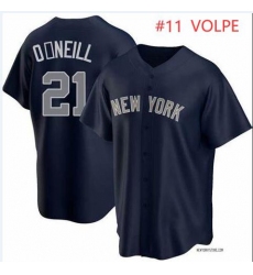 New York Yankees Rookie Anthony Volpe No. 11  Navy Blue Stitched MLB Jersey