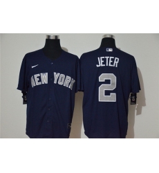 Yankees 2 Derek Jeter Navy Nike Cool Base Jersey