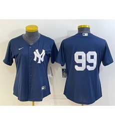 Women New York Yankees 99 Aaron Judge Navy Stitched Baseball Jersey