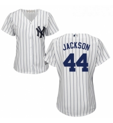 Womens Majestic New York Yankees 44 Reggie Jackson Replica White Home MLB Jersey