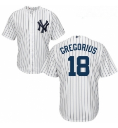 Youth Majestic New York Yankees 18 Didi Gregorius Authentic White Home MLB Jersey