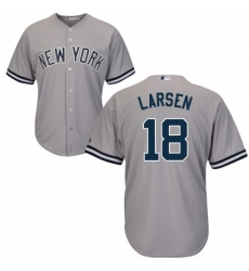 Youth Majestic New York Yankees 18 Don Larsen Replica Grey Road MLB Jersey