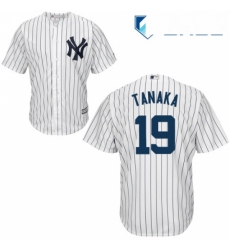 Youth Majestic New York Yankees 19 Masahiro Tanaka Authentic White Home MLB Jersey