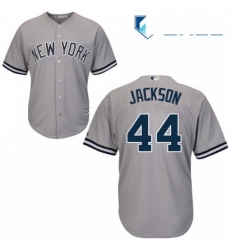 Youth Majestic New York Yankees 44 Reggie Jackson Replica Grey Road MLB Jersey