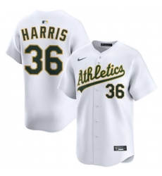 Men Athletics Nike Home Limited Custom Jersey White Harris Hogan 36