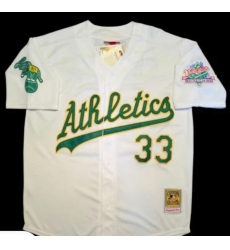 Men Mitchell & Ness Oakland Athletics #33 Jose Canseco World Series Jersey