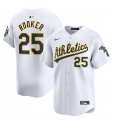 Men Oakland Athletics 25 Brent Rooker White Home Limited Stitched Jersey