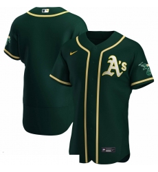 Men Oakland Athletics Men Nike Green Alternate 2020 Flex Base Team MLB Jersey