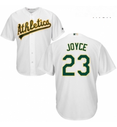 Mens Majestic Oakland Athletics 23 Matt Joyce Replica White Home Cool Base MLB Jersey