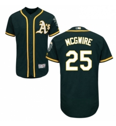 Mens Majestic Oakland Athletics 25 Mark McGwire Green Alternate Flex Base Authentic Collection MLB Jersey