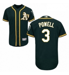 Mens Majestic Oakland Athletics 3 Boog Powell Green Alternate Flex Base Authentic Collection MLB Jersey