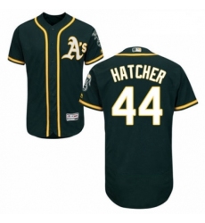 Mens Majestic Oakland Athletics 44 Chris Hatcher Green Alternate Flex Base Authentic Collection MLB Jersey 