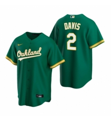Mens Nike Oakland Athletics 2 Khris Davis Green Alternate Stitched Baseball Jersey