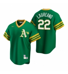 Mens Nike Oakland Athletics 22 Ramon Laureano Kelly Green Cooperstown Collection Road Stitched Baseball Jersey