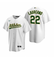 Mens Nike Oakland Athletics 22 Ramon Laureano White Home Stitched Baseball Jersey